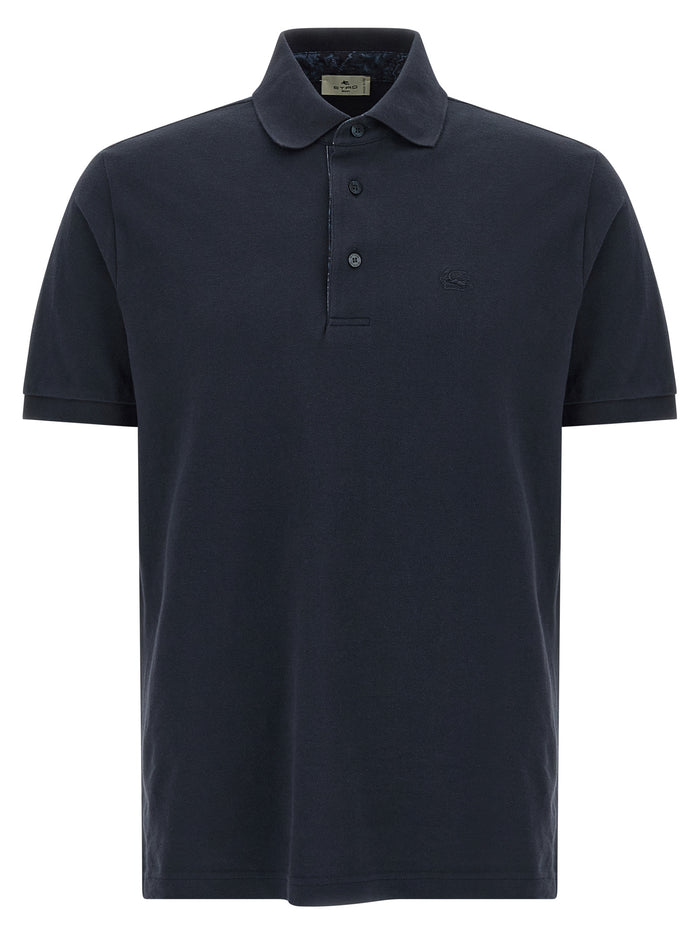 Etro 100% Cotton polo shirt in blue