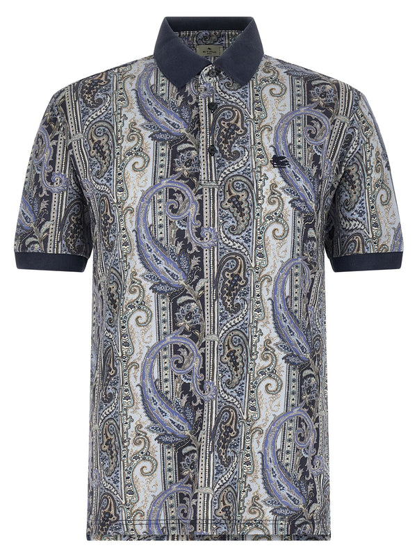 Etro 100% Cotton polo shirt in blue