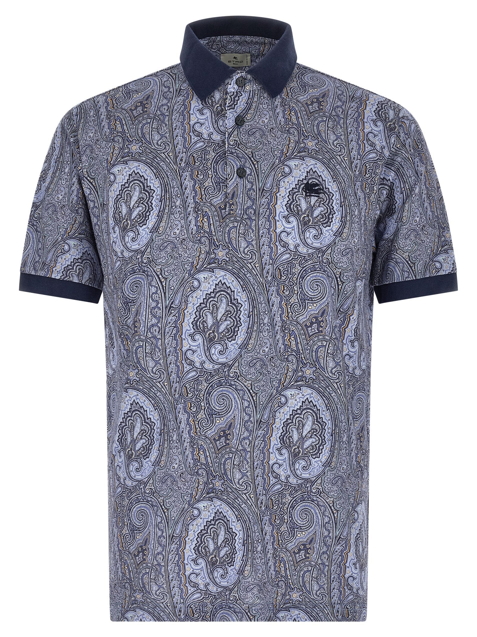 Etro 100% Cotton polo shirt in blue