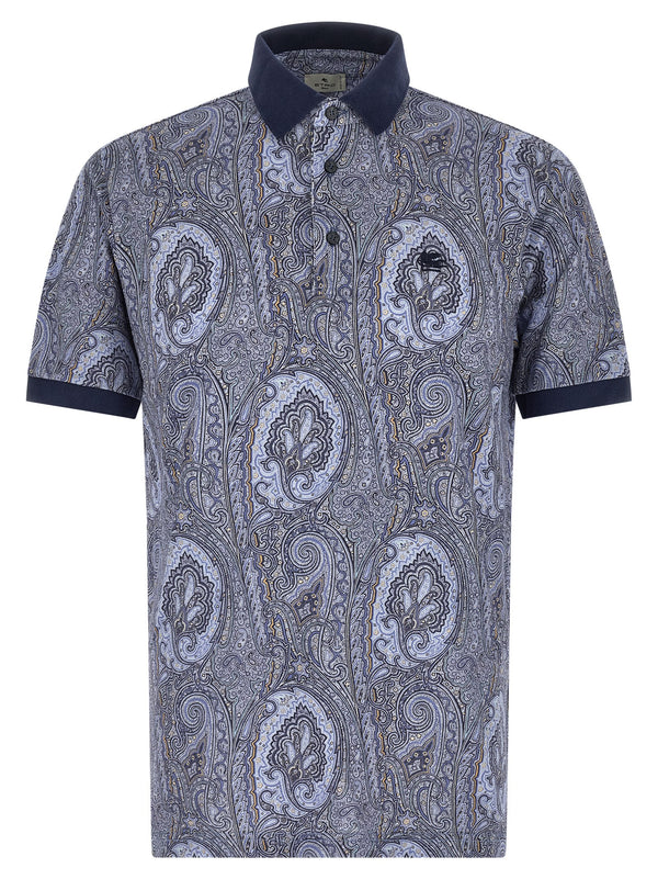 Etro 100% Cotton polo shirt in blue