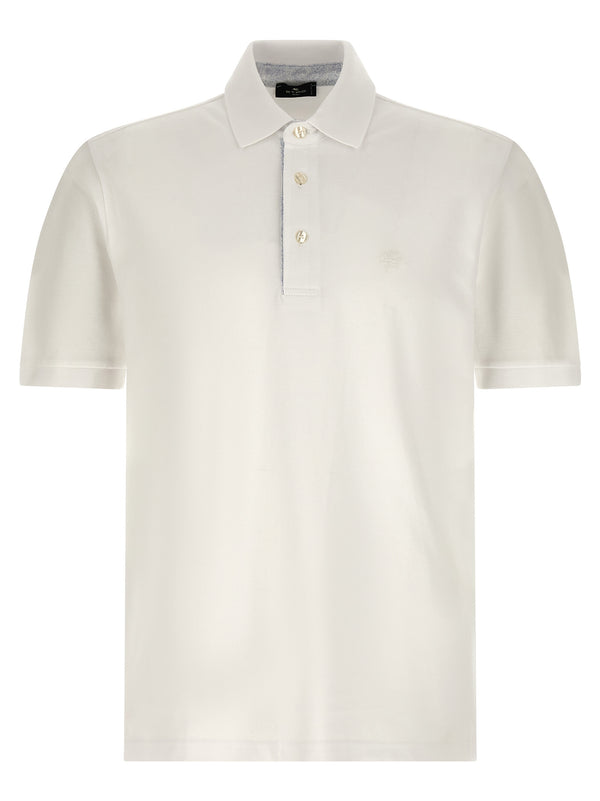 Etro 100% Cotton polo shirt in white