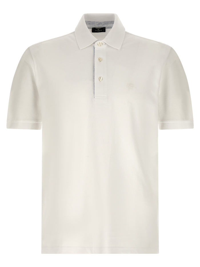 Etro 100% Cotton polo shirt in white