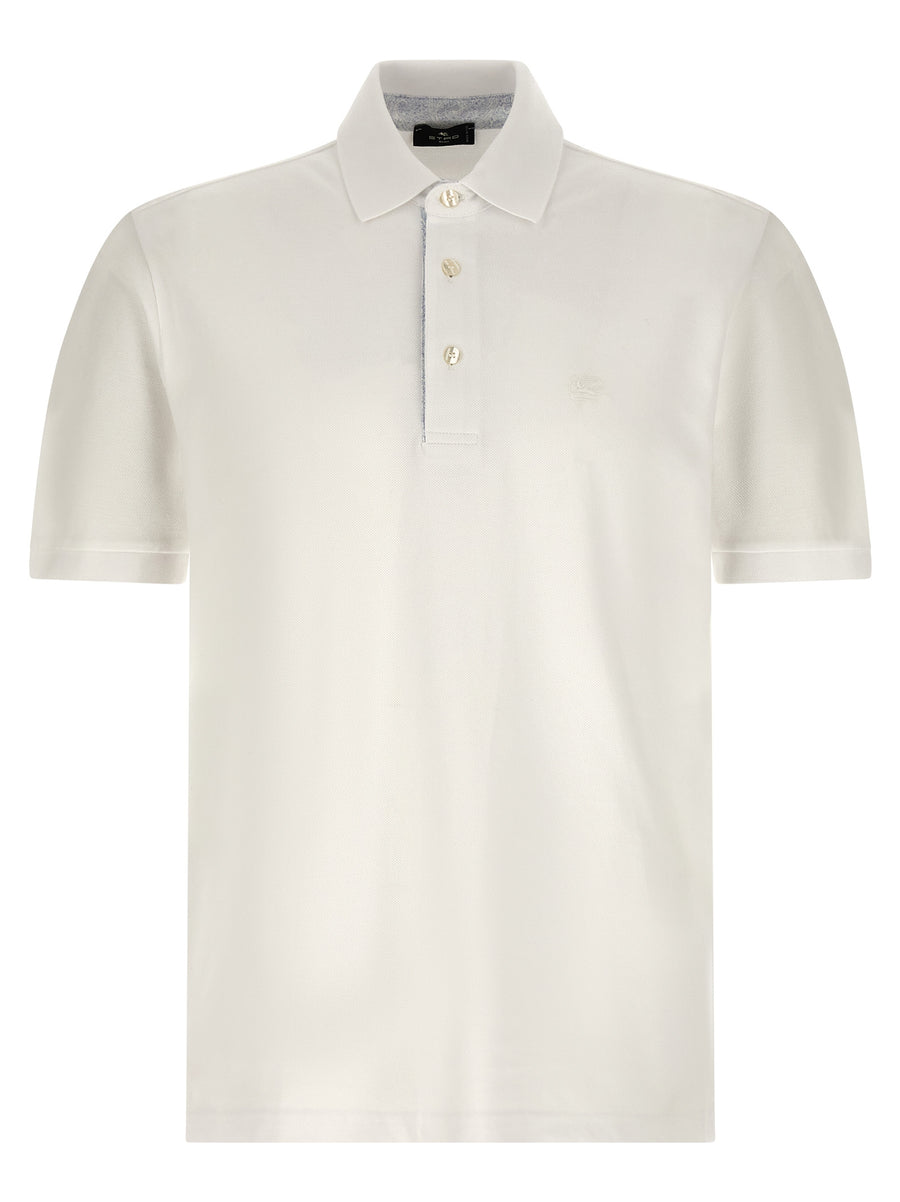 Etro 100% Cotton polo shirt in white