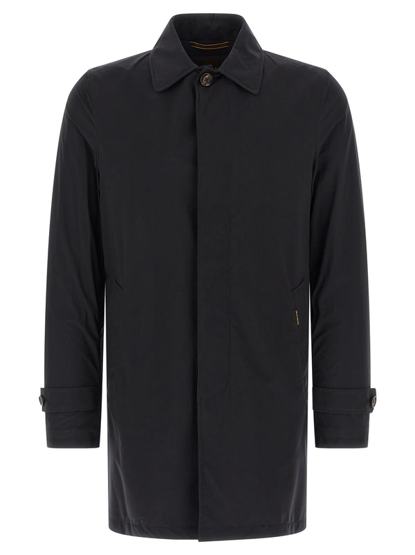 Moorer 68% Polyamide trench coat in black