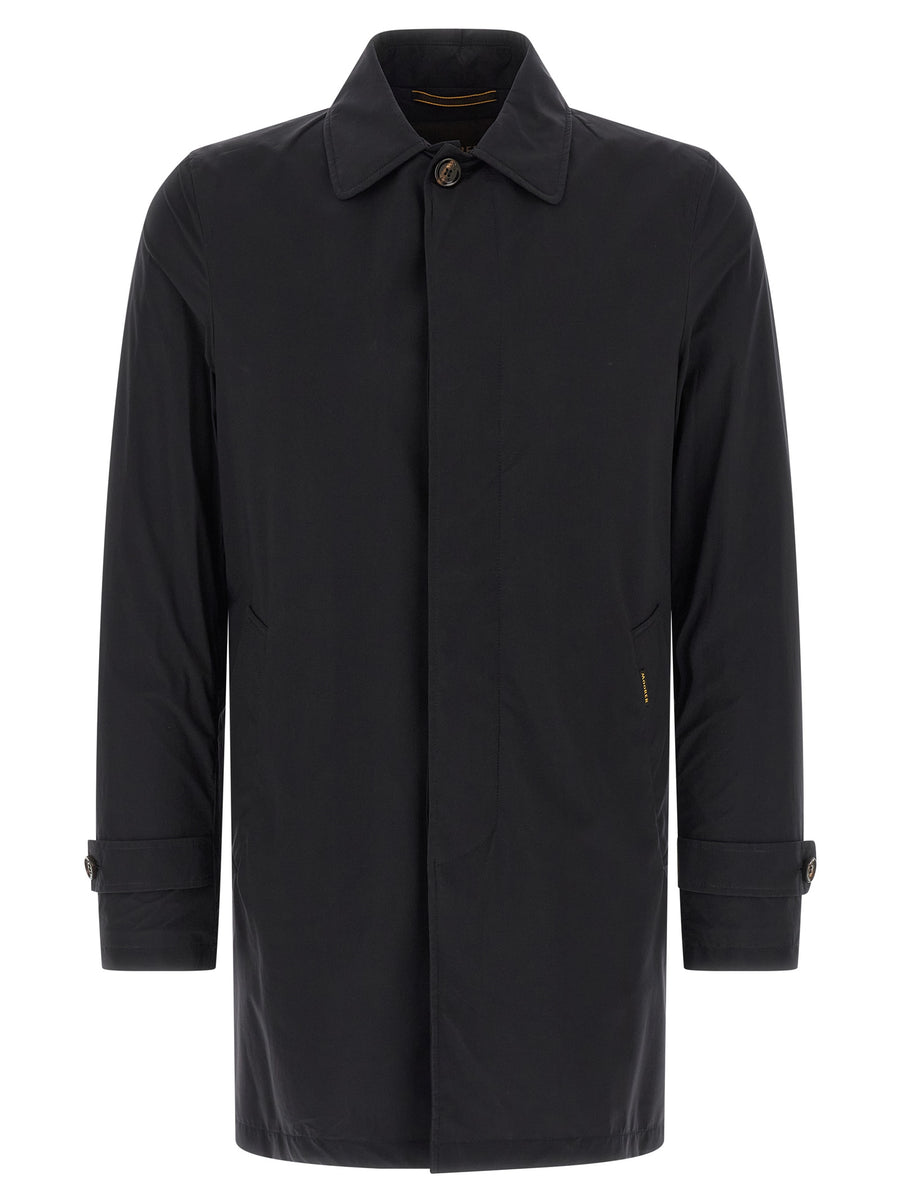 Moorer 68% Polyamide trench coat in black