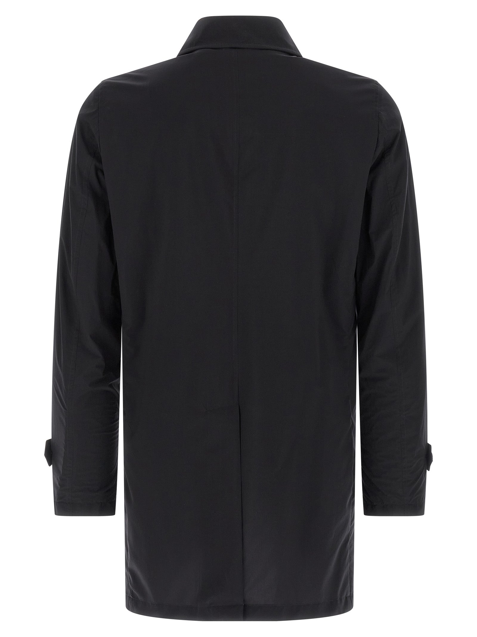 Moorer 68% Polyamide trench coat in black — view 2