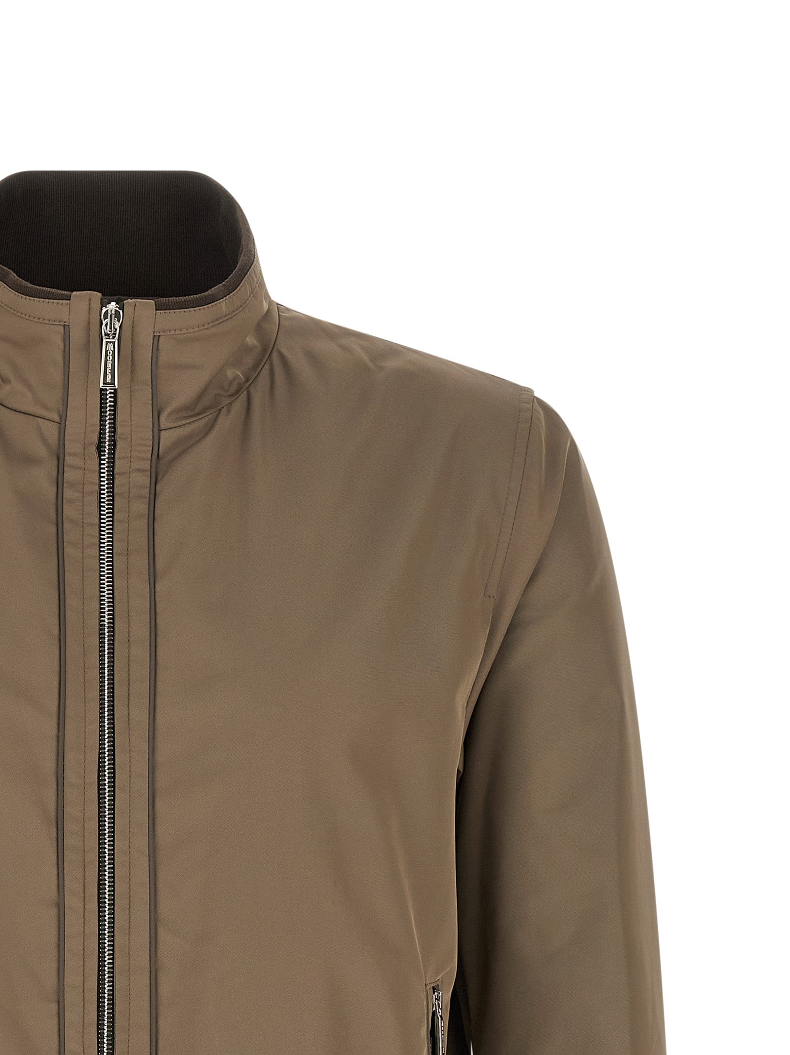 Moorer 100% Polyester jacket in beige — view 3