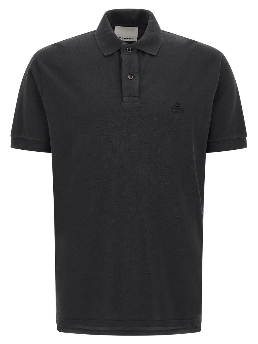 Marant 100% Cotton polo shirt in black
