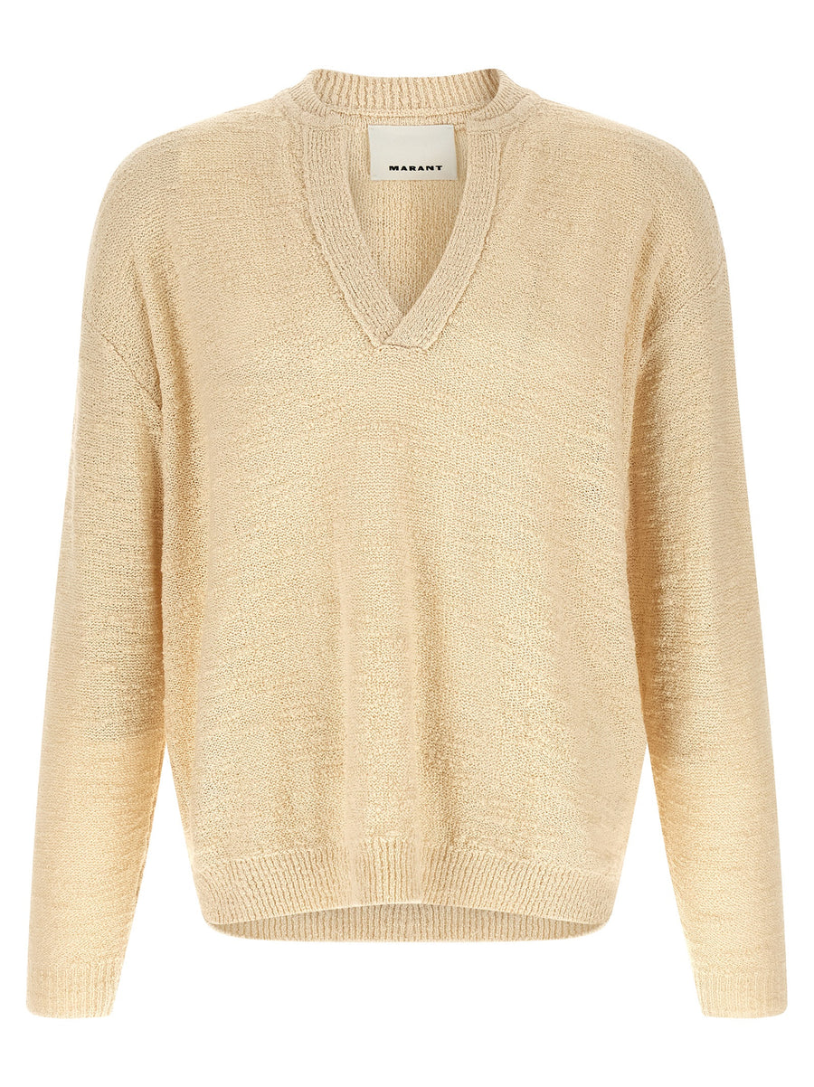 Marant 74% cotton sweater in beige