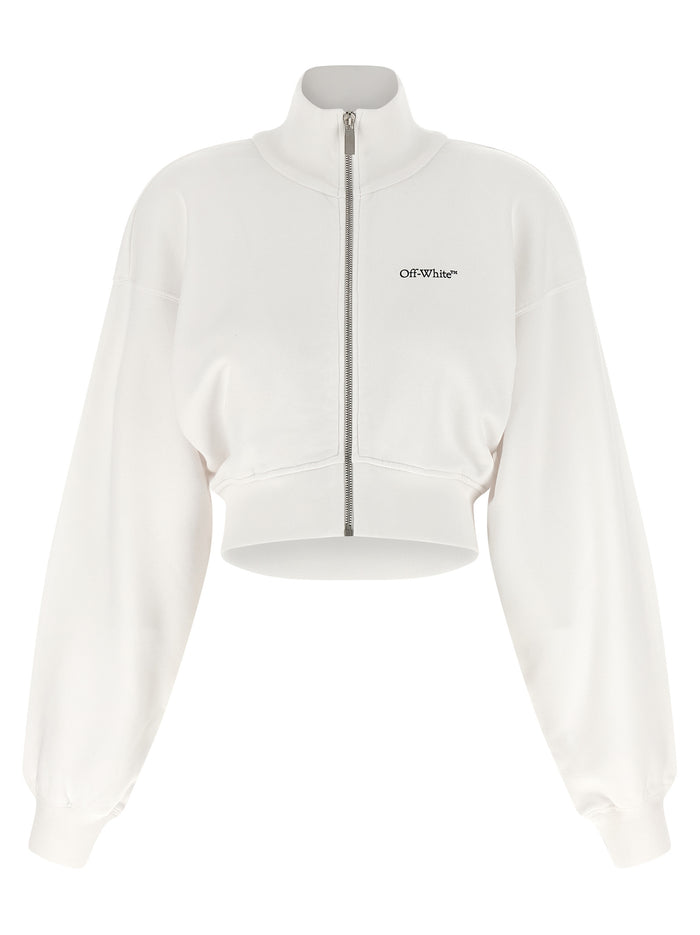 Off-White 100% cotton sweatshirt in white