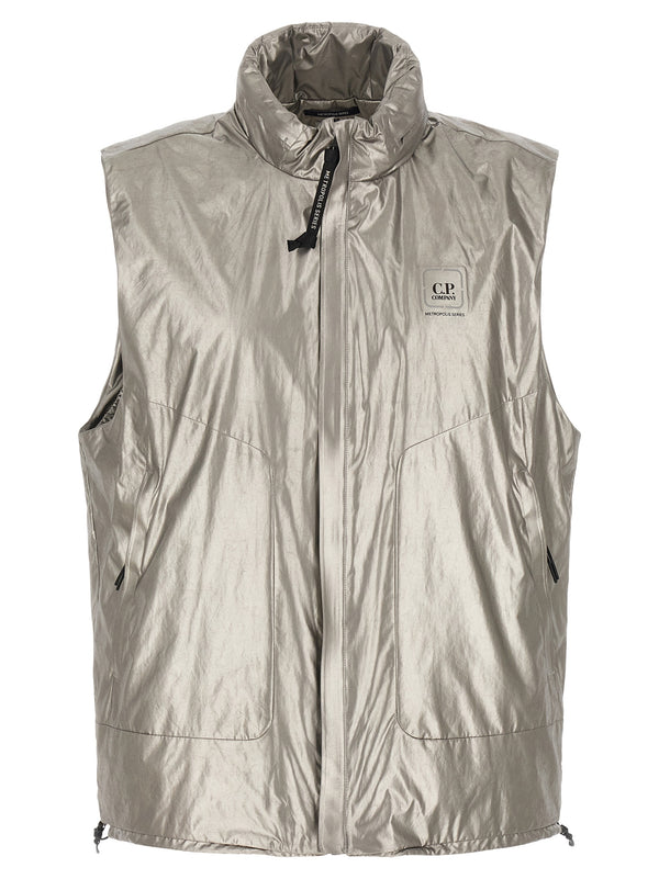 C.P. Company 70% polyester vest in silver