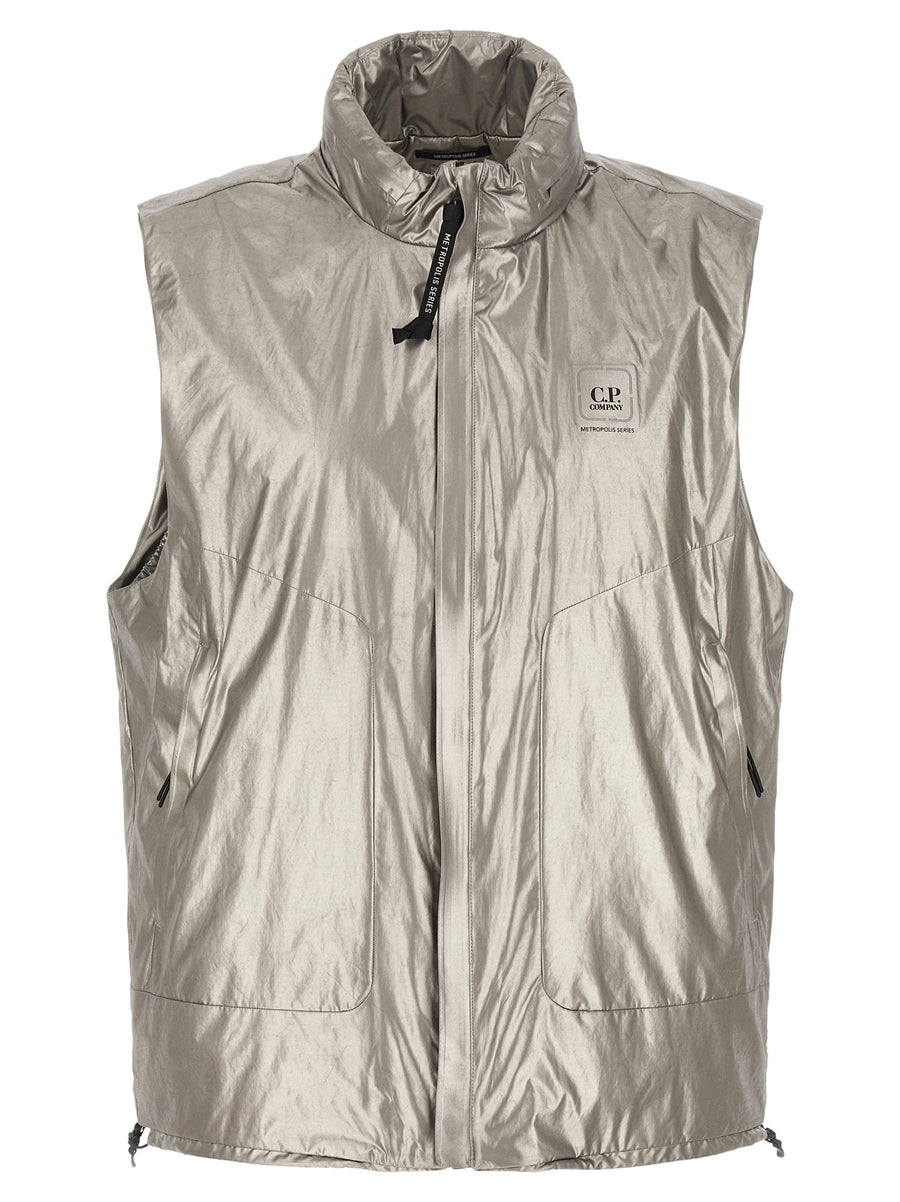 C.P. Company 70% polyester vest in silver