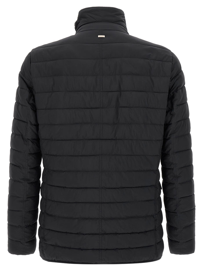 Herno 100% polyamide down jacket in black — view 2