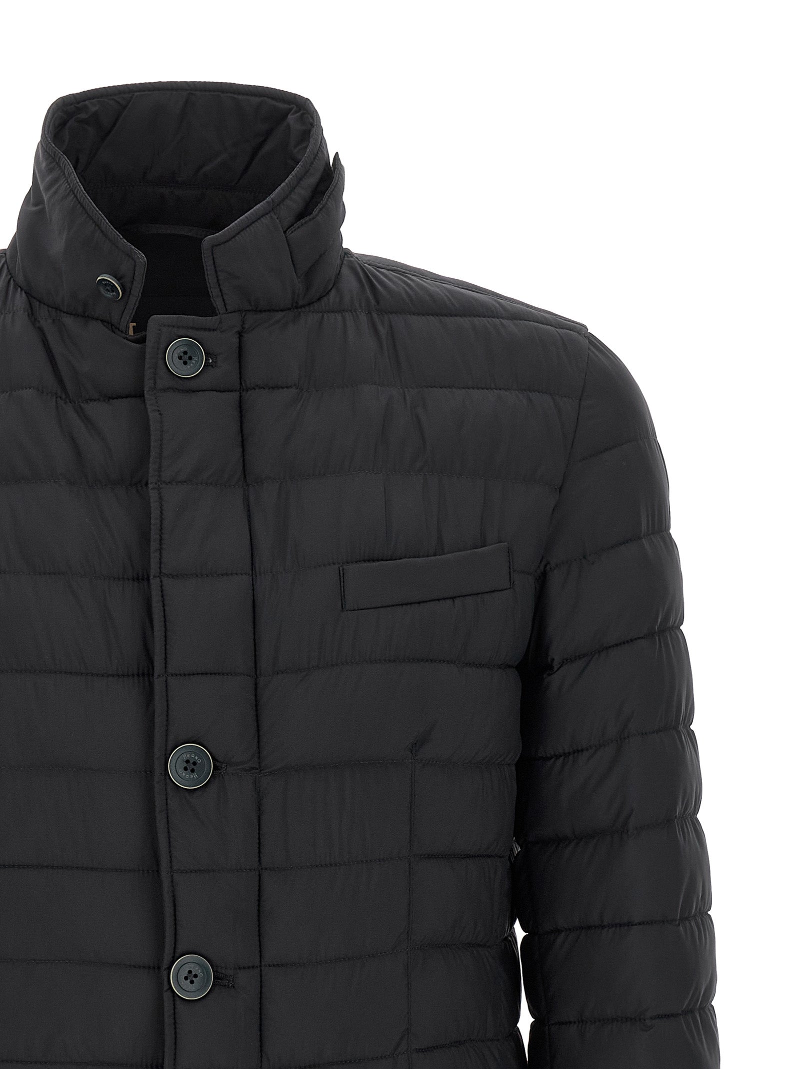 Herno 100% polyamide down jacket in black — view 3