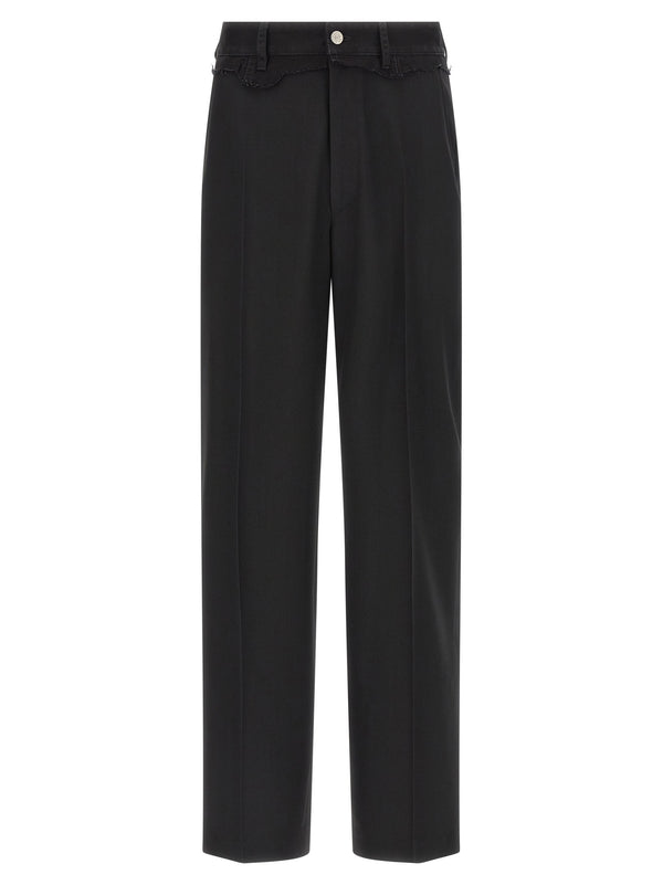 MM6 Maison Margiela 55% polyester trousers in black