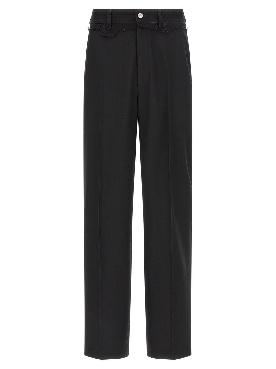 MM6 Maison Margiela 55% polyester trousers in black