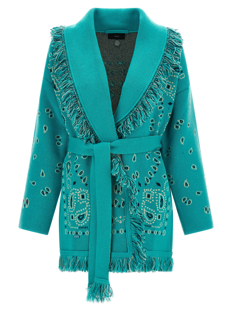 Alanui 87% Cashmere cardigan in blue