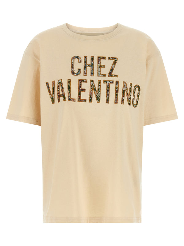 Valentino Garavani 100% cotton t-shirt in beige