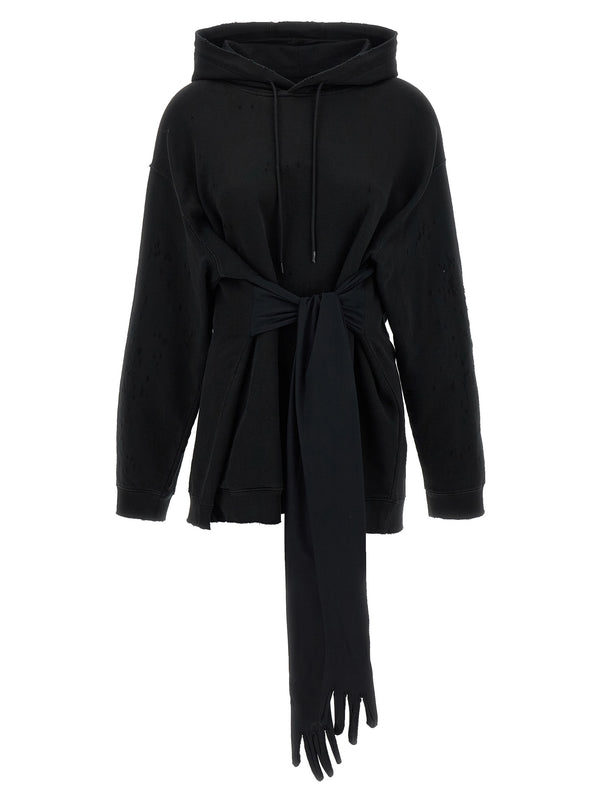 MM6 Maison Margiela 100% cotton hoodie in black