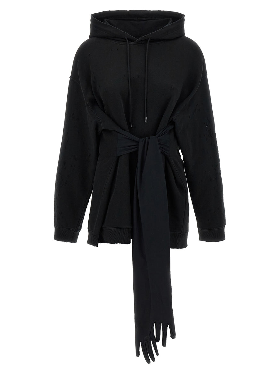 MM6 Maison Margiela 100% cotton hoodie in black