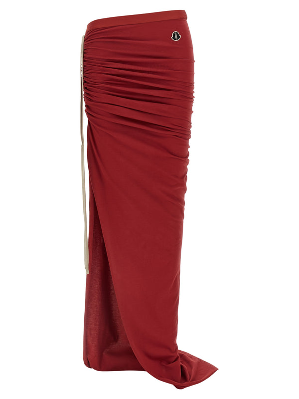 Rick Owens 100% cotton skirt in red