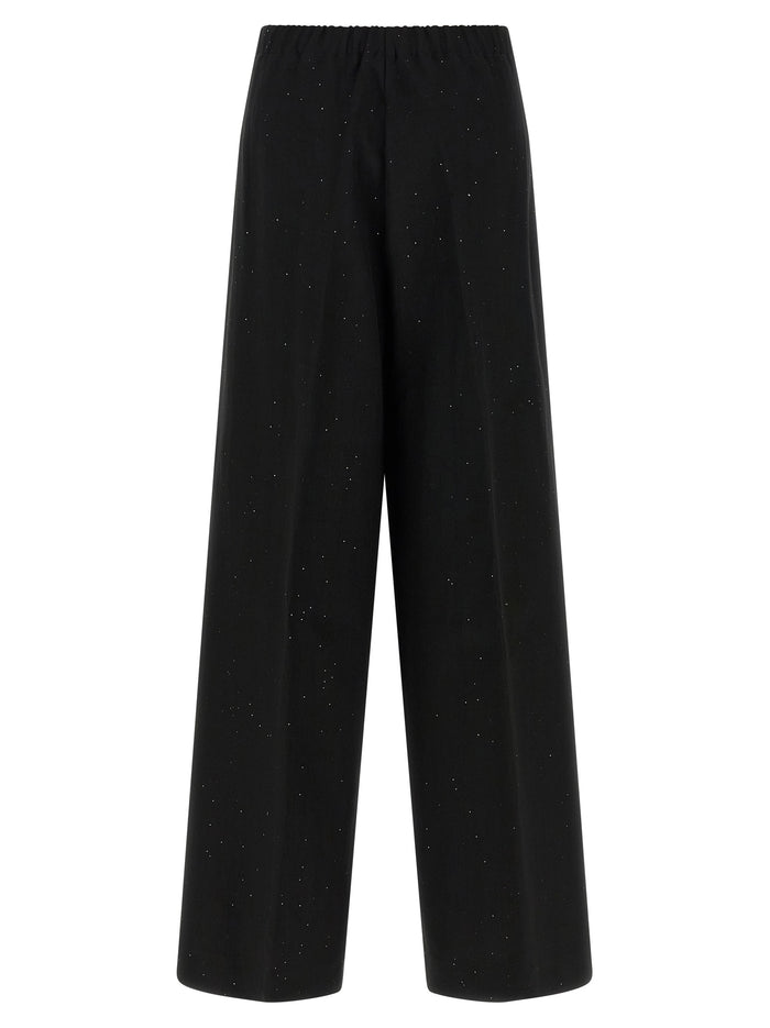 Herno 66% Viscose trousers in black — view 2