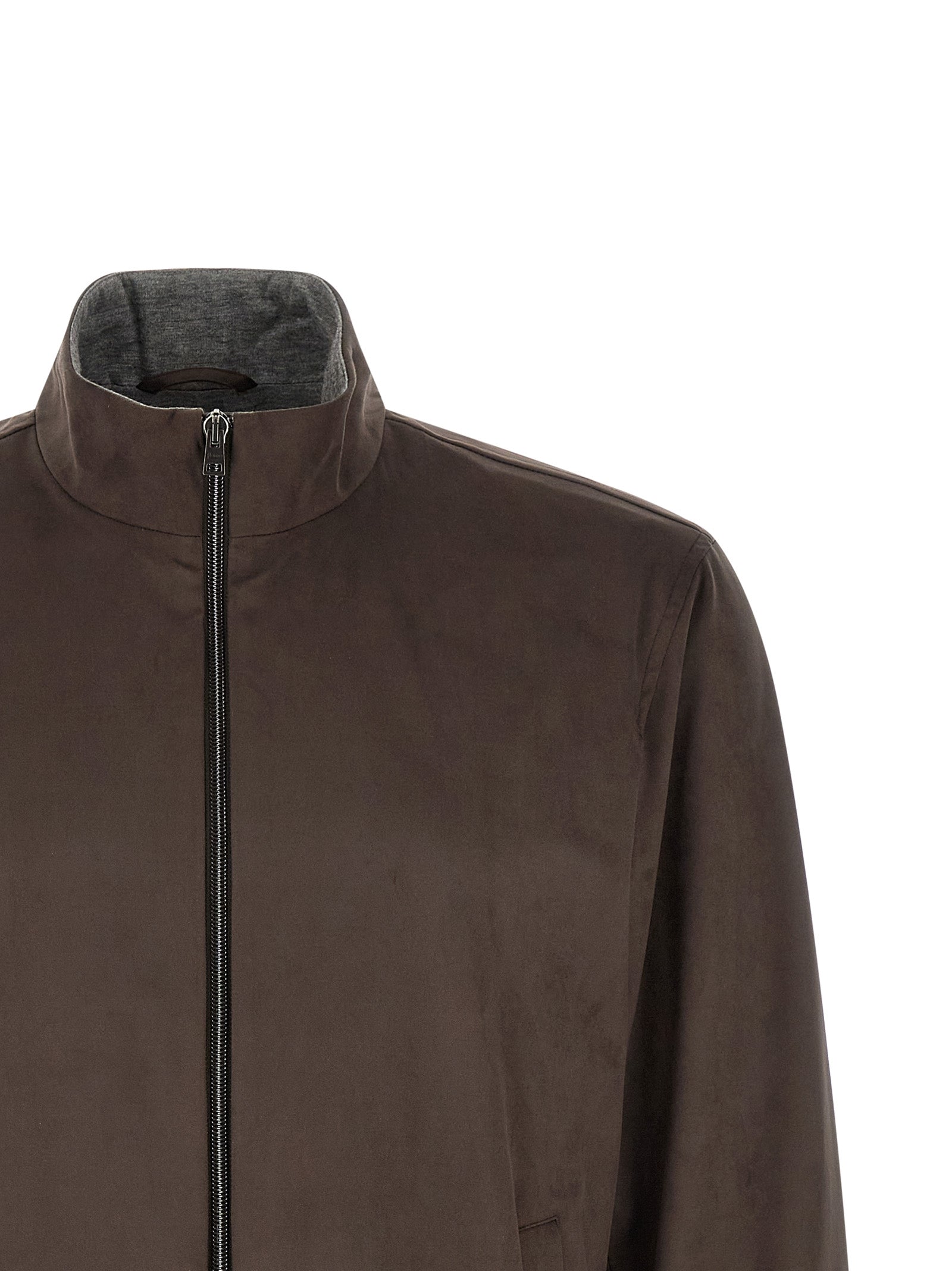 Herno 80% polyester jacket in brown — view 3