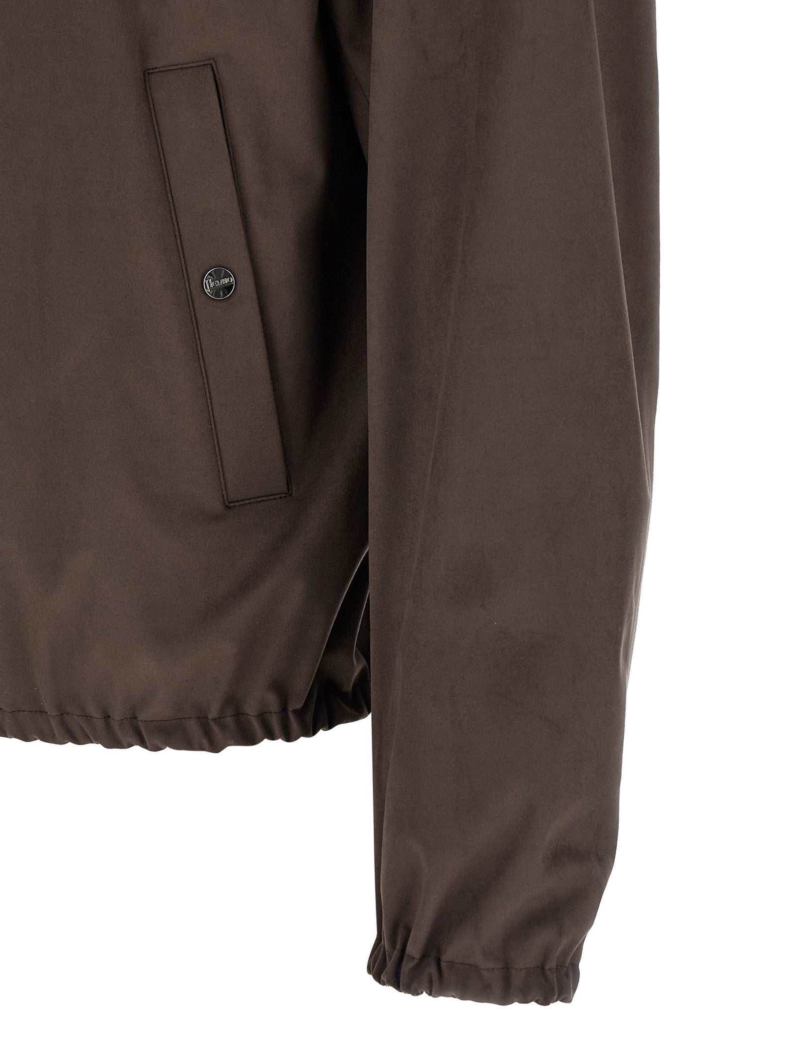 Herno 80% polyester jacket in brown — view 4