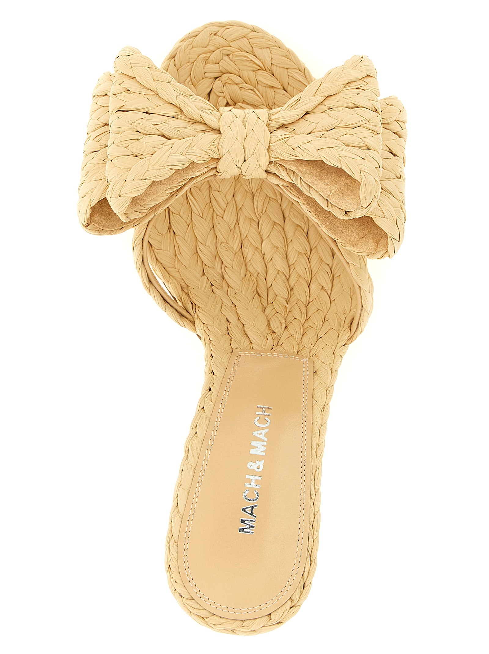 Mach & Mach 100% Raffia mule in beige — view 4