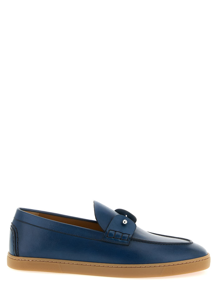 Christian Louboutin 100% calfskin leather loafer in blue