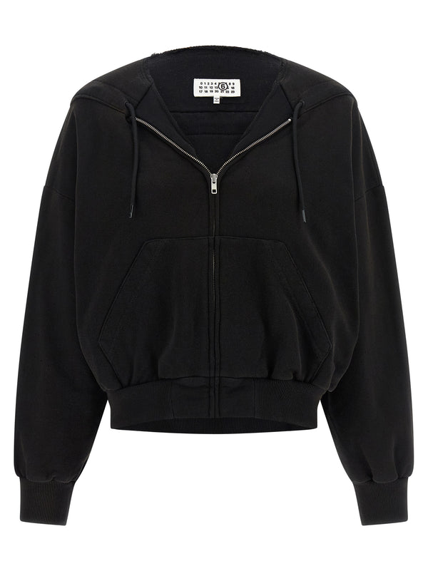 MM6 Maison Margiela 100% cotton hoodie in black