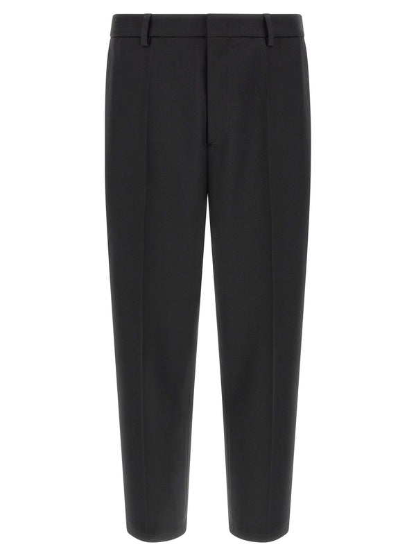 Jil Sander 100% Polyester trousers in black