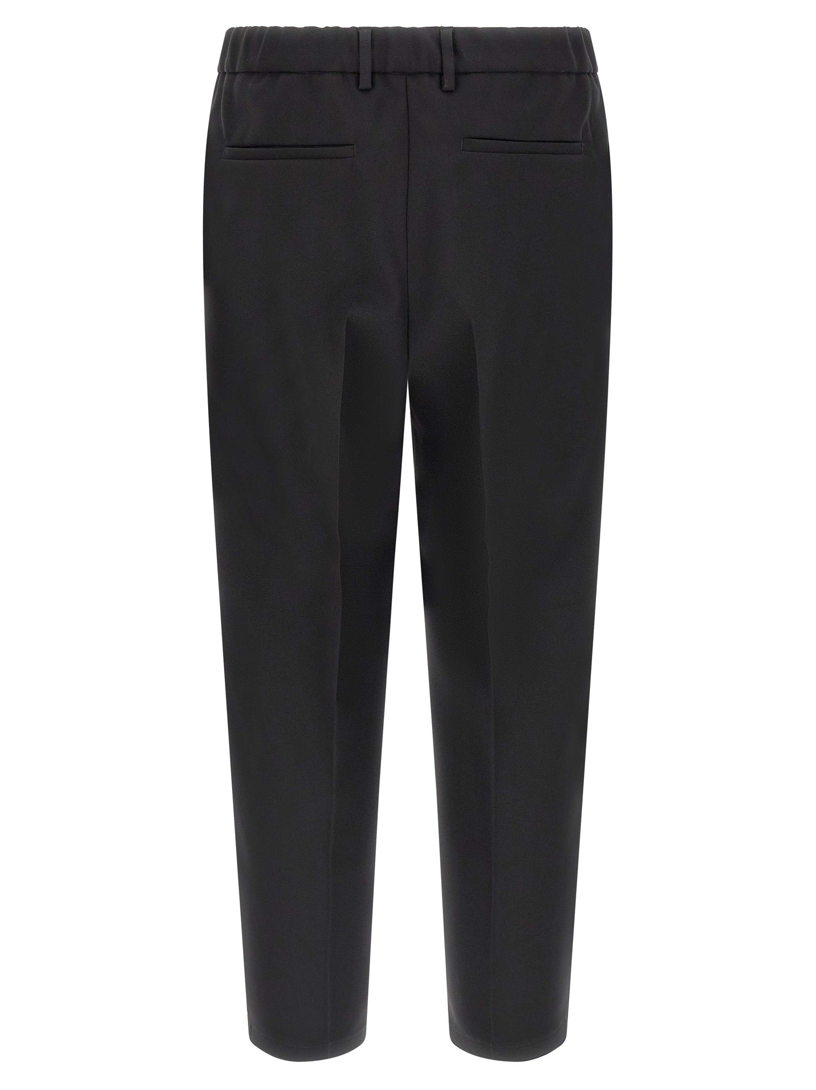 Jil Sander 100% Polyester trousers in black — view 2