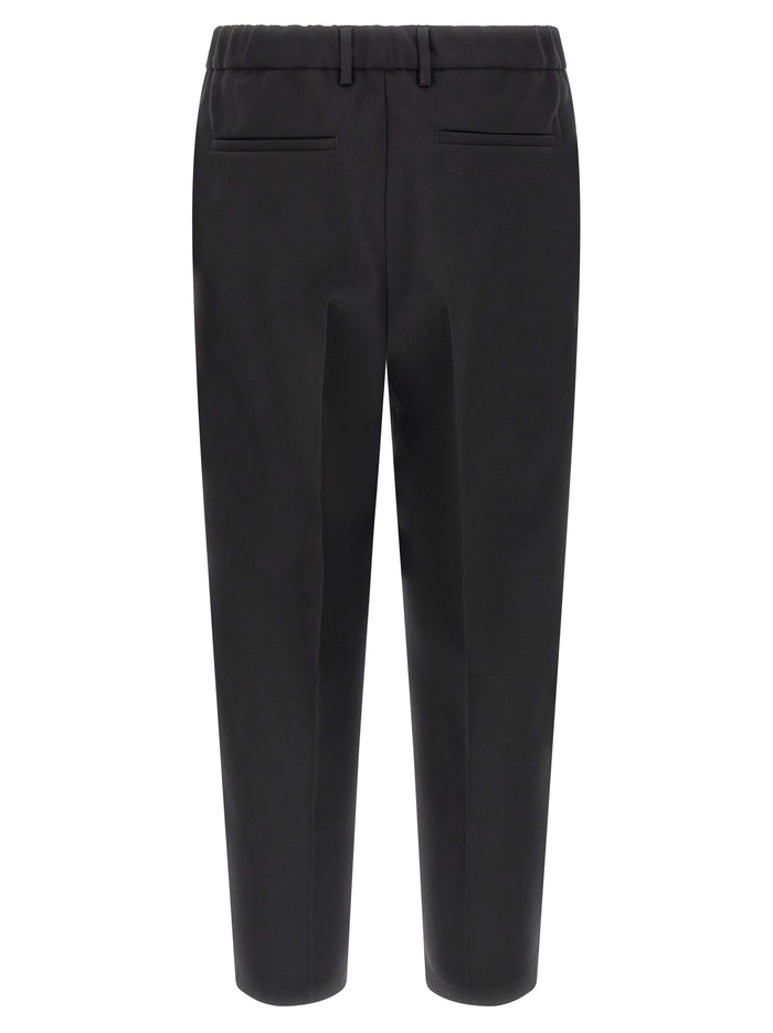 Jil Sander 100% Polyester trousers in black — view 2