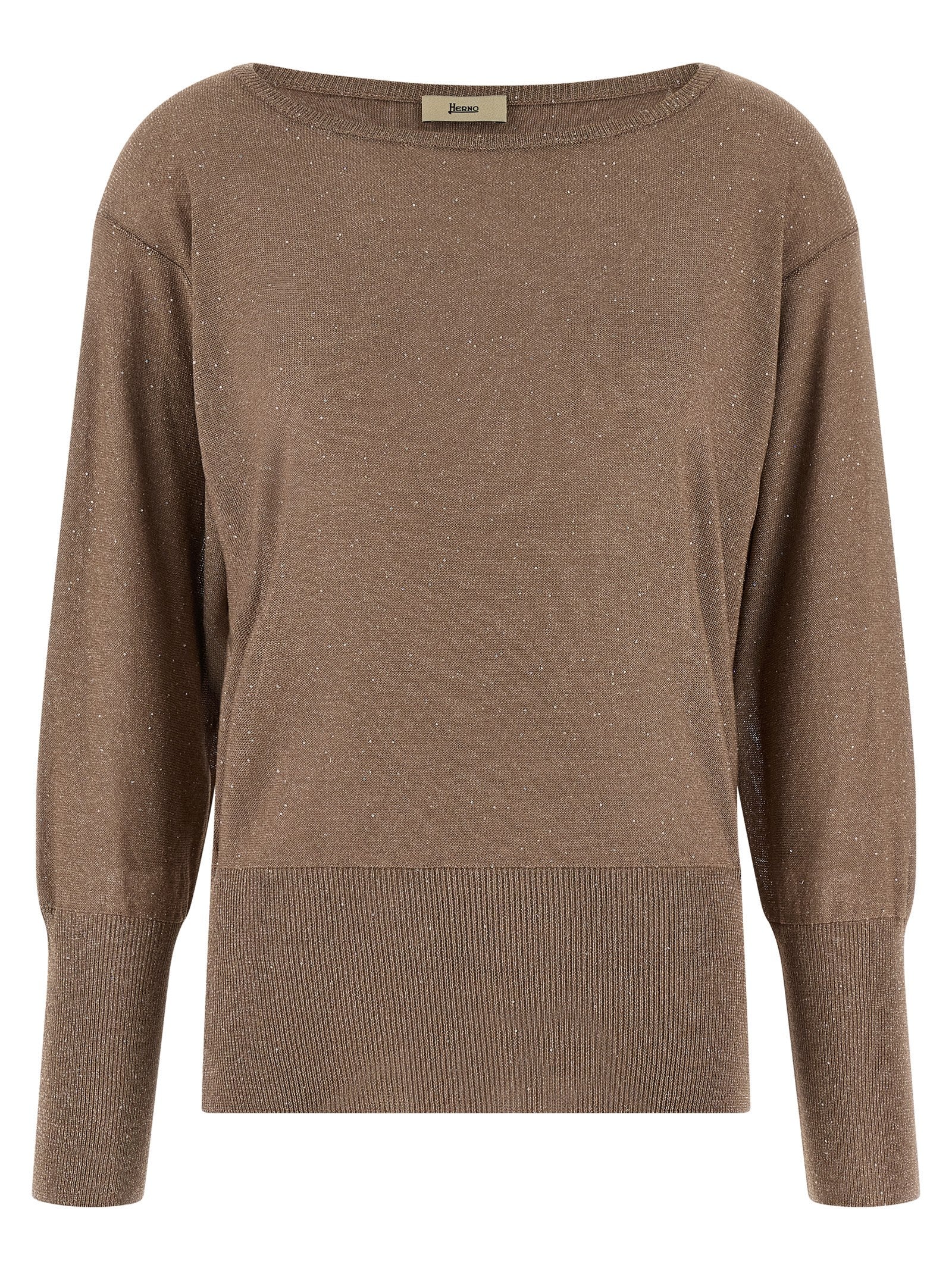 Herno 76% viscose sweater in brown