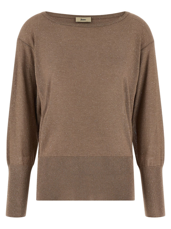 Herno 76% viscose sweater in brown