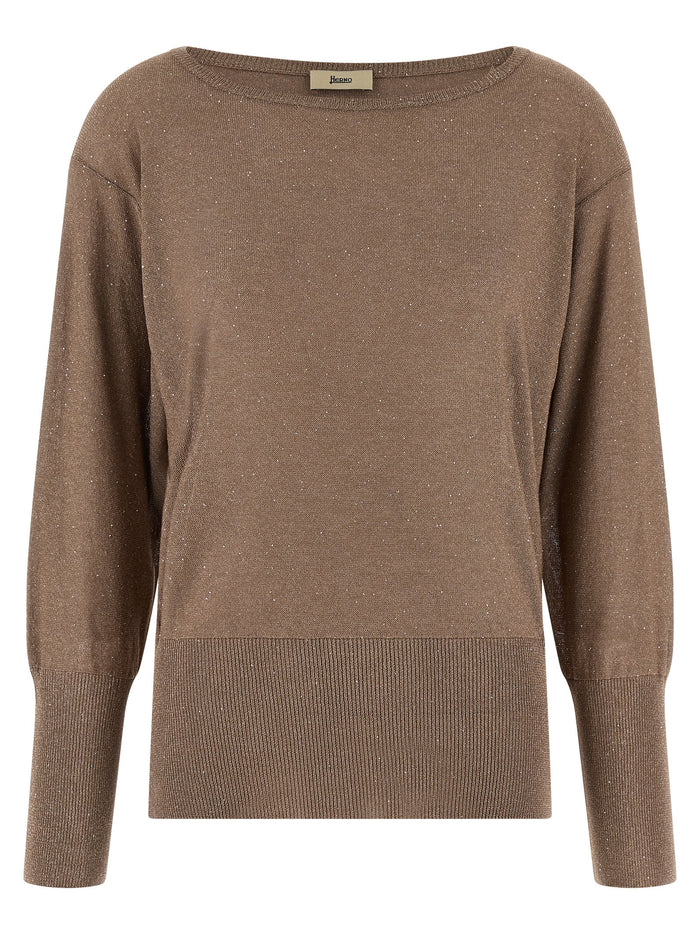 Herno 76% viscose sweater in brown