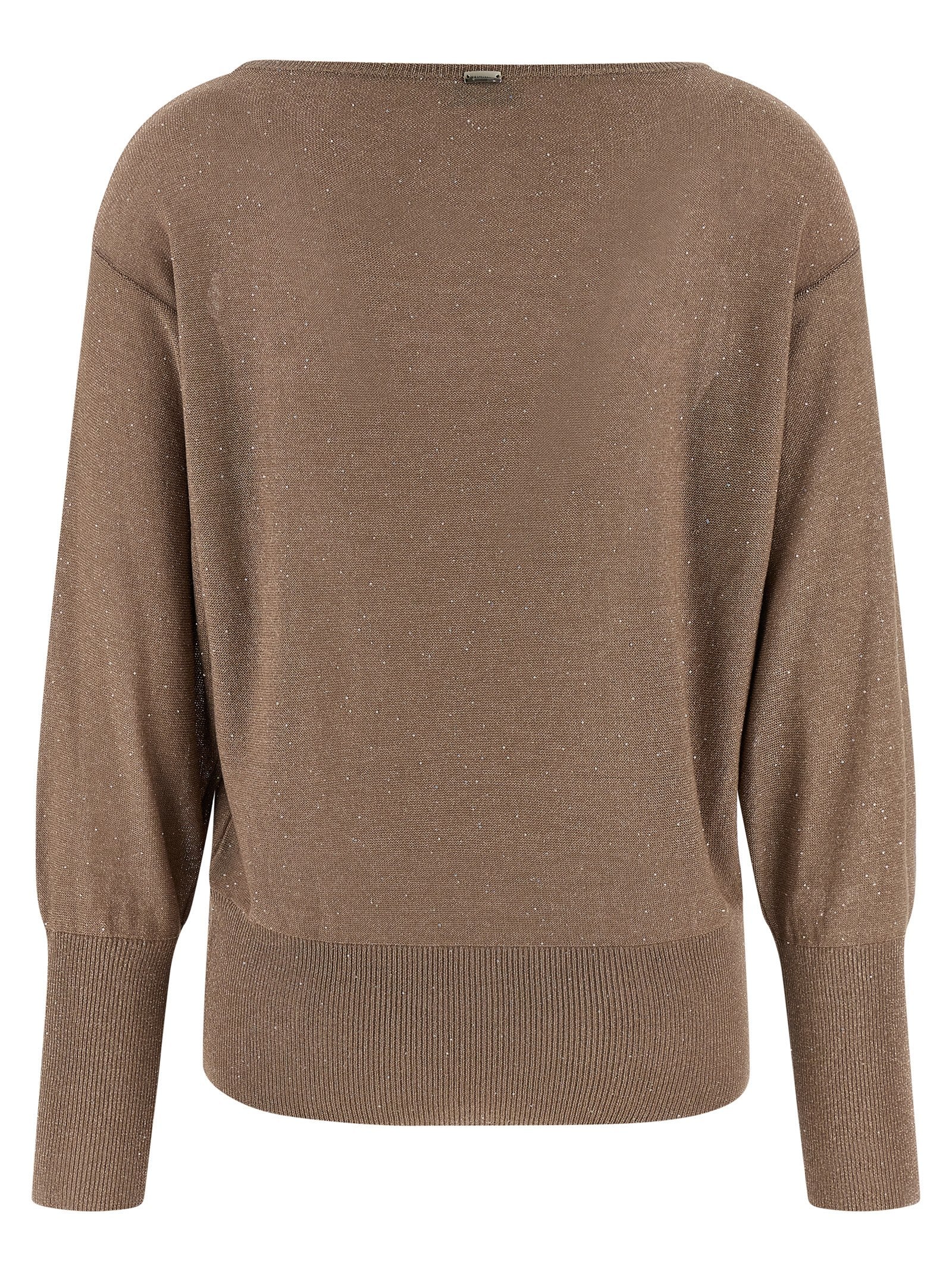 Herno 76% viscose sweater in brown — view 2