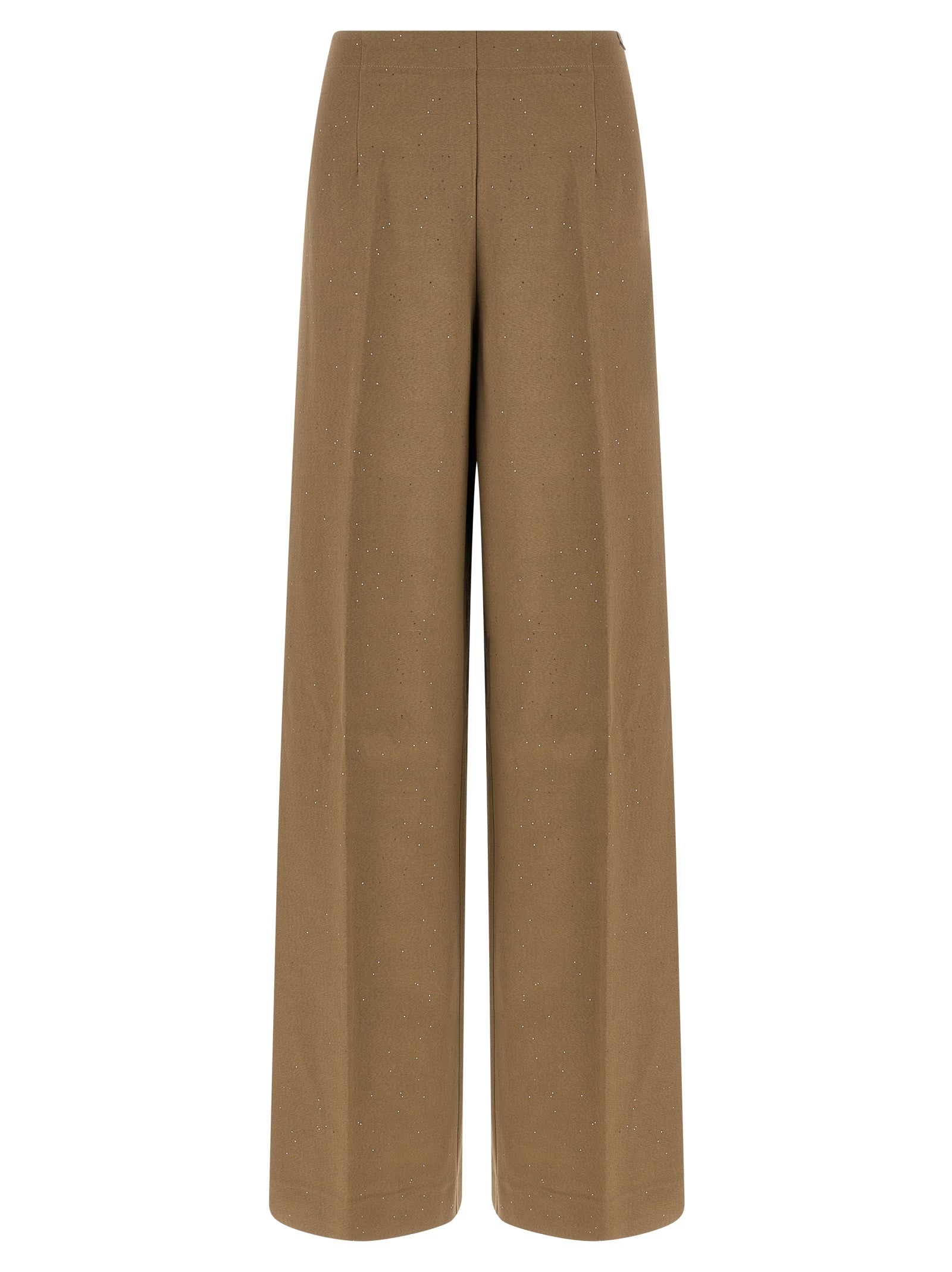 Herno 66% Viscose trousers in brown