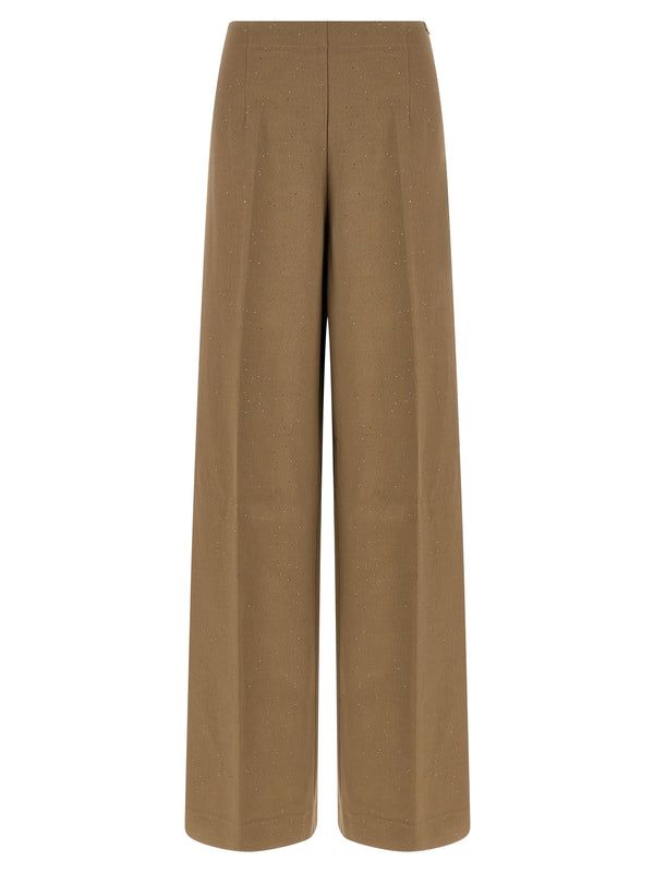 Herno 66% Viscose trousers in brown