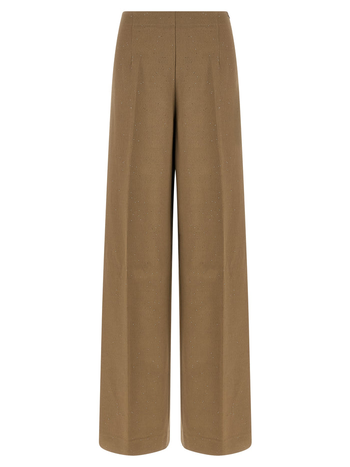Herno 66% Viscose trousers in brown