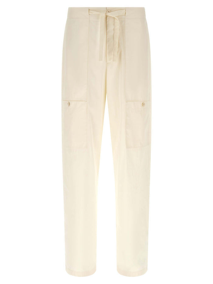 Jil Sander 100% Cotton cargo pants in beige