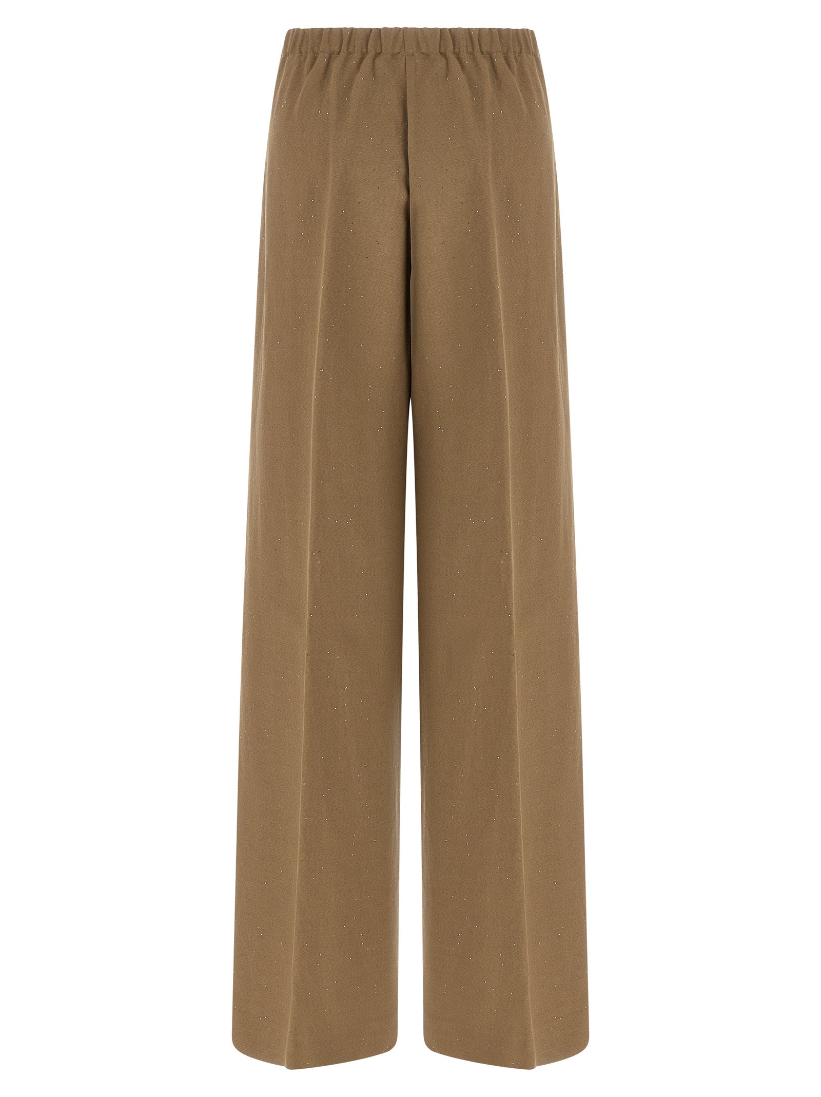 Herno 66% Viscose trousers in brown — view 2