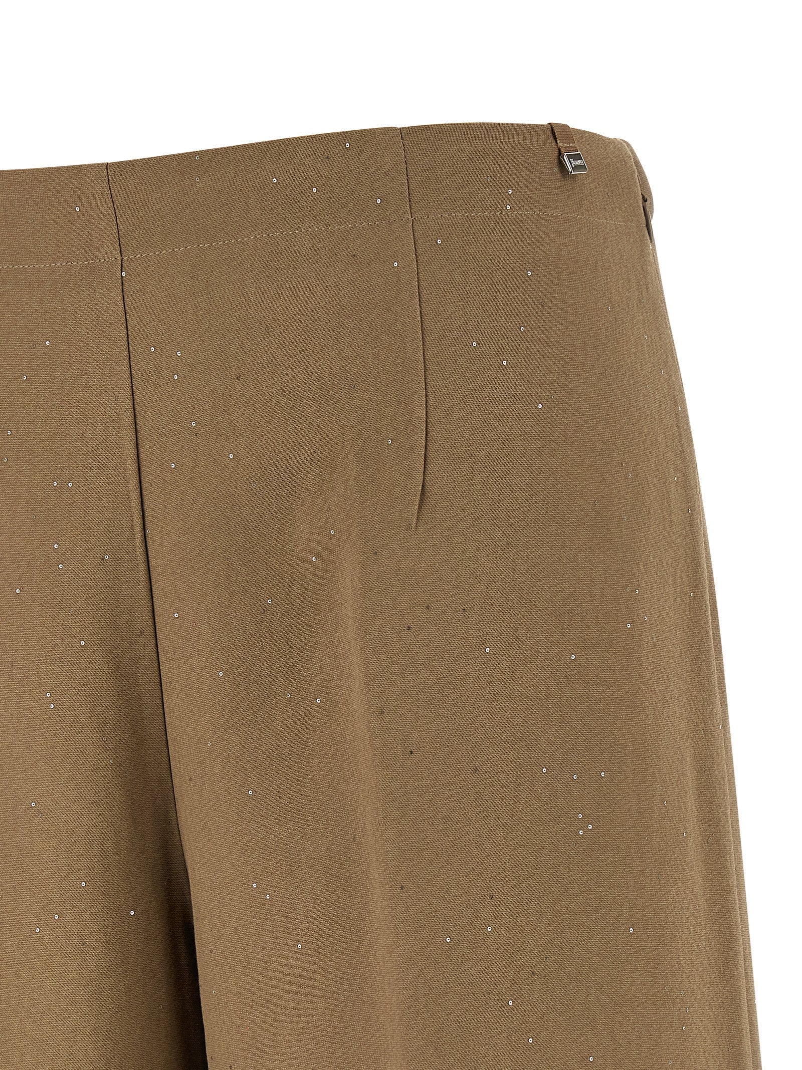 Herno 66% Viscose trousers in brown — view 3