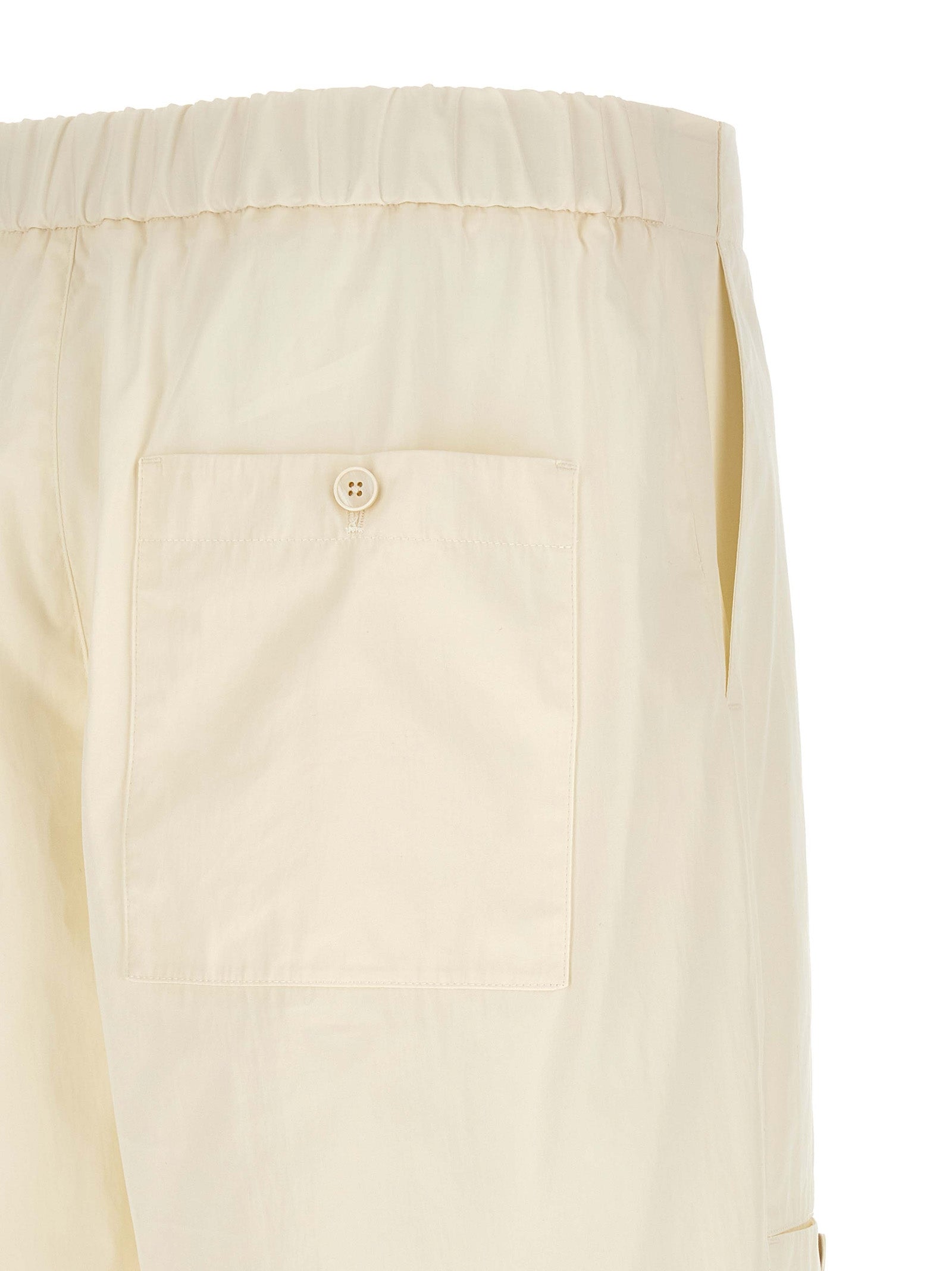 Jil Sander 100% Cotton cargo pants in beige — view 4