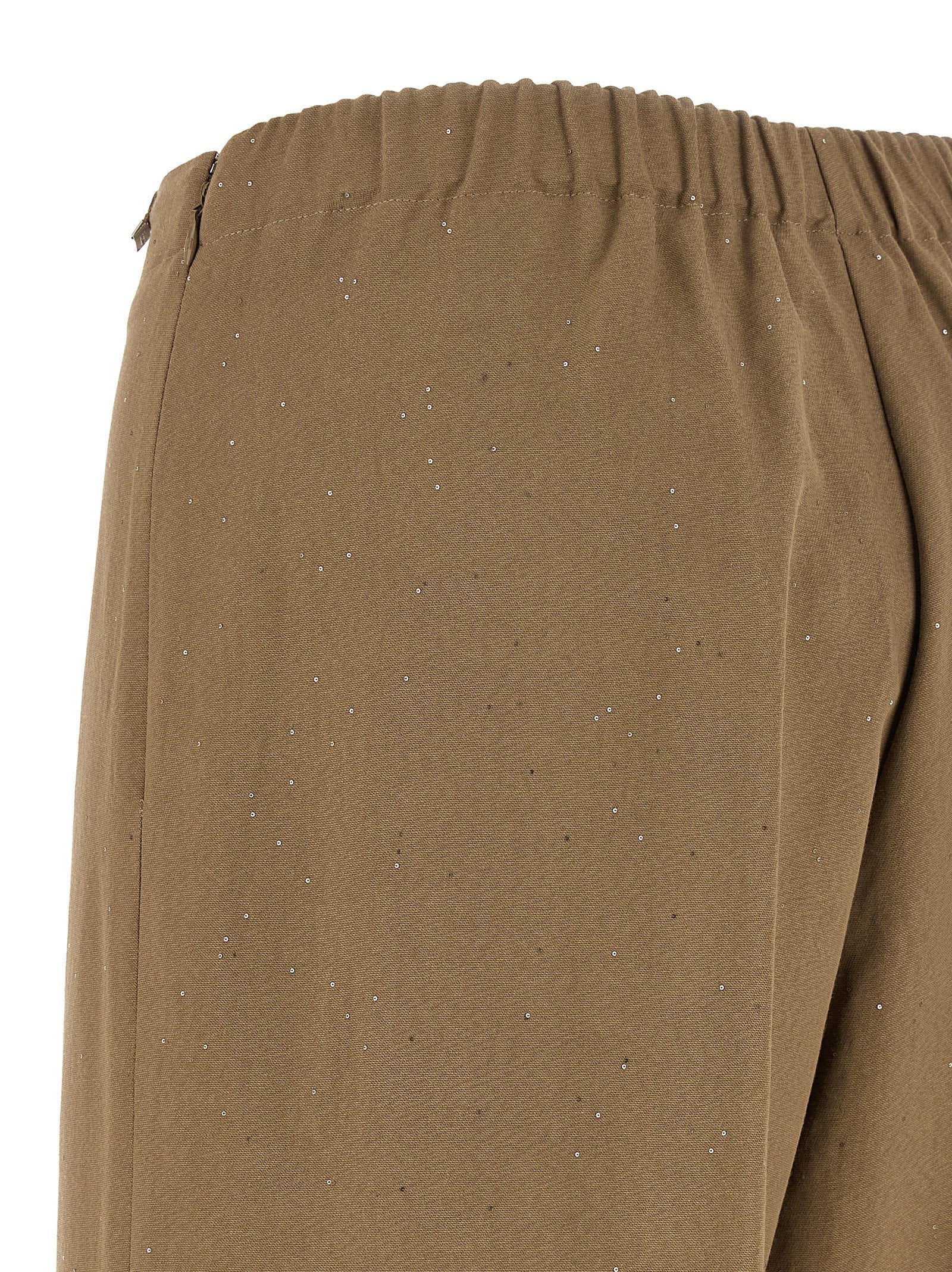 Herno 66% Viscose trousers in brown — view 4