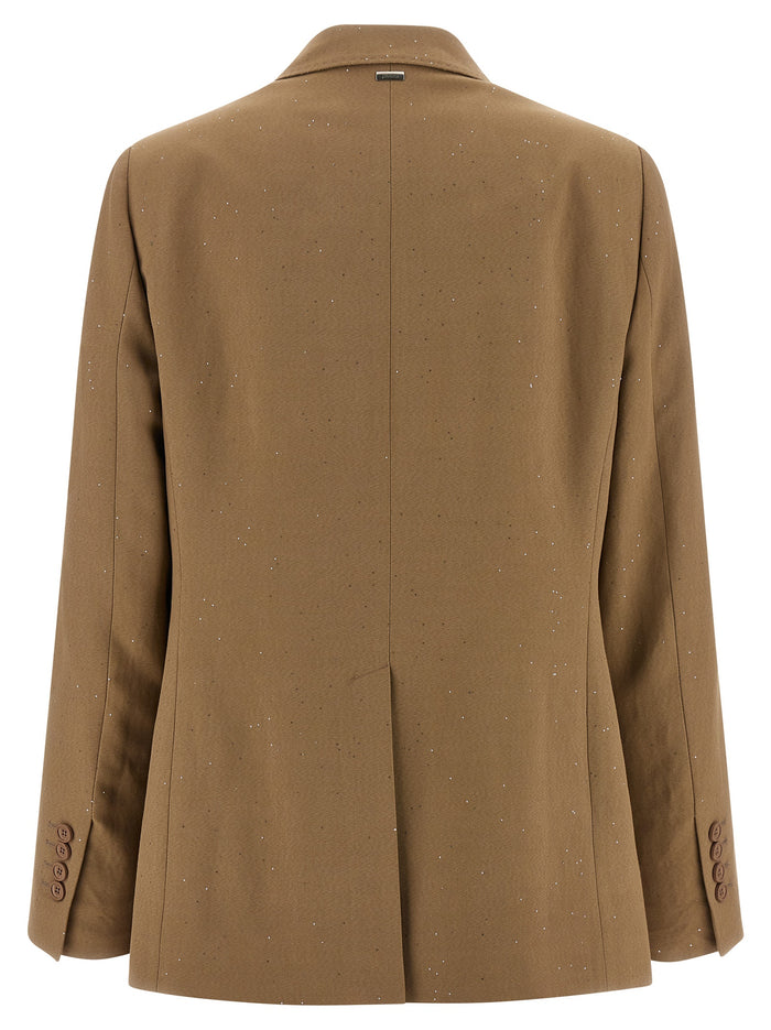 Herno 66% Viscose blazer in beige — view 2