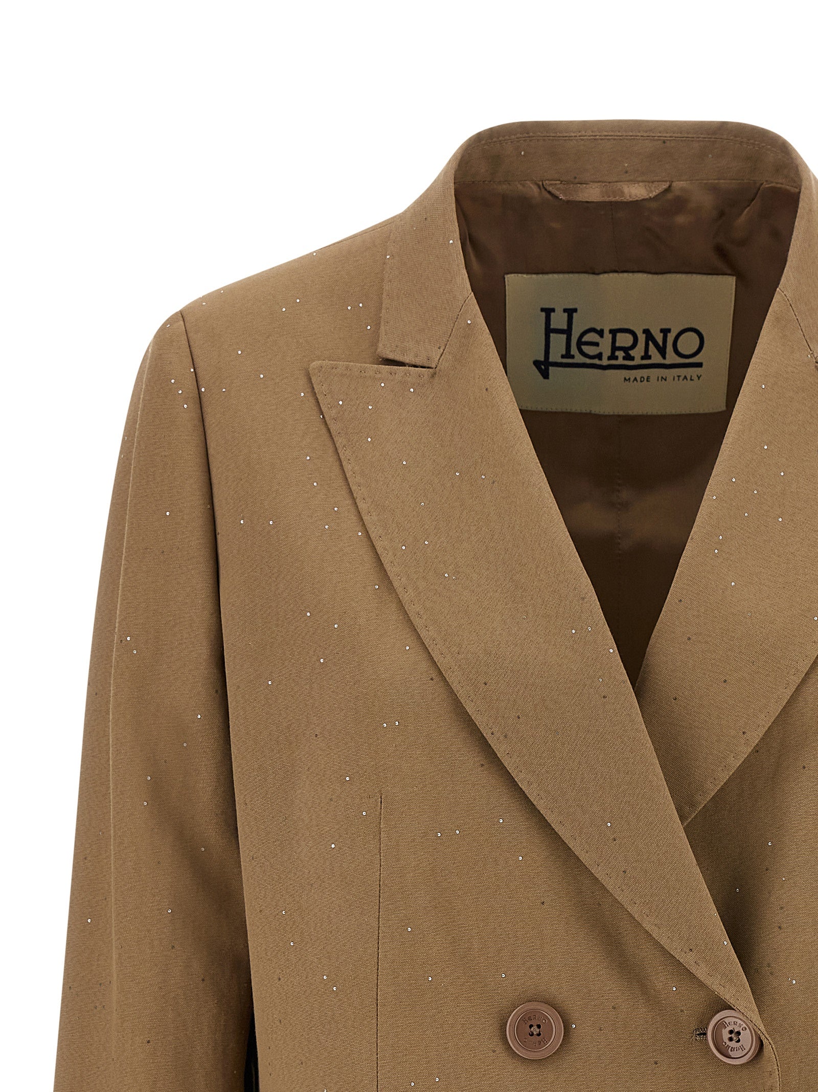 Herno 66% Viscose blazer in beige — view 3