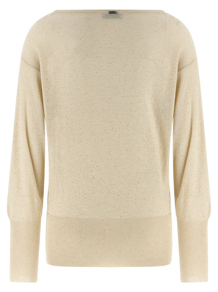 Herno 76% viscose sweater in beige — view 2