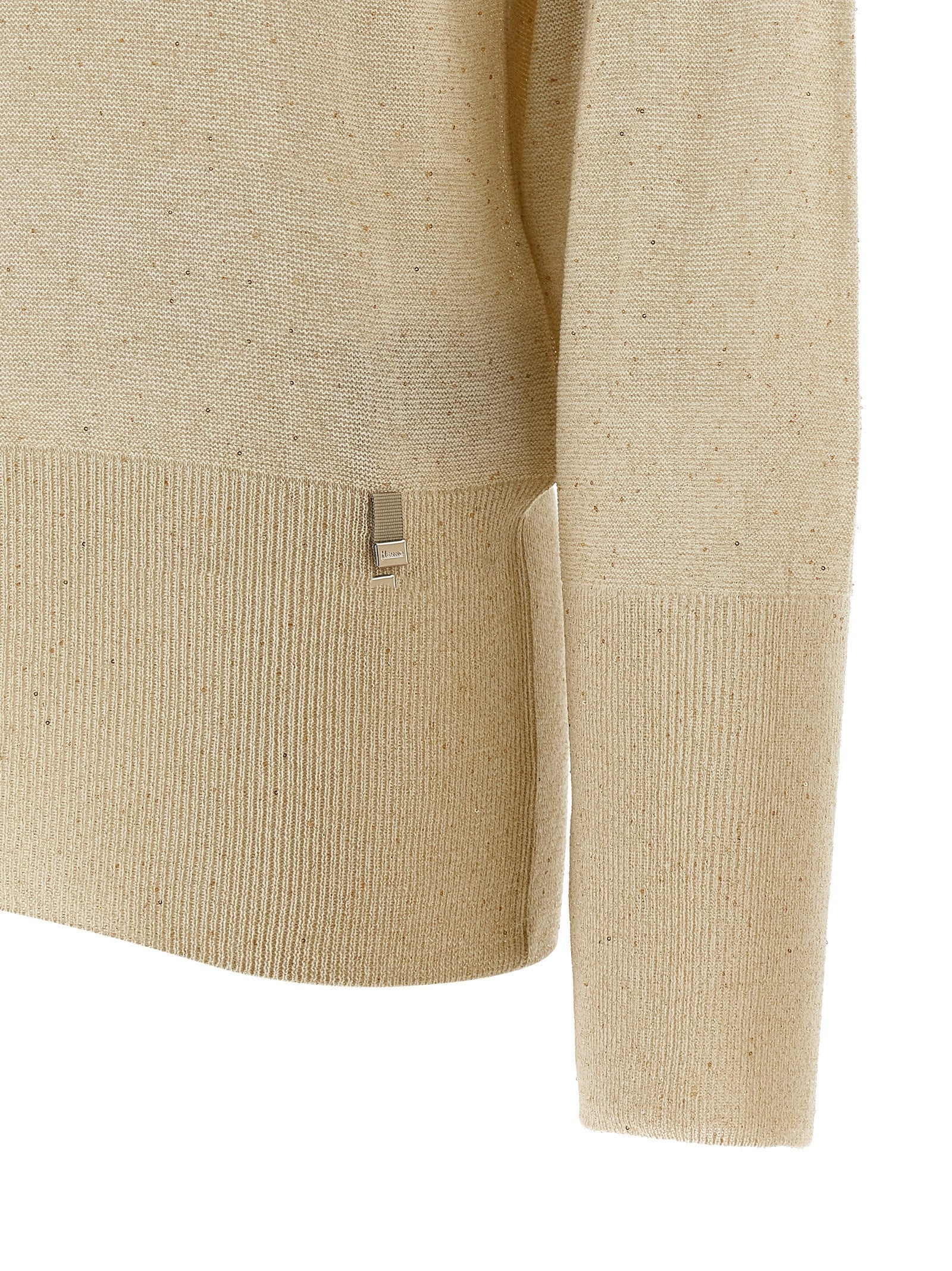 Herno 76% viscose sweater in beige — view 4